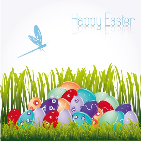 Background Happy easterのイラスト素材
