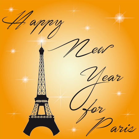 Happy new year for Parisのイラスト素材