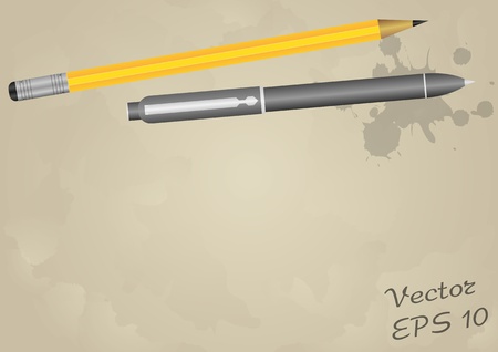 Empty Template with pen のイラスト素材