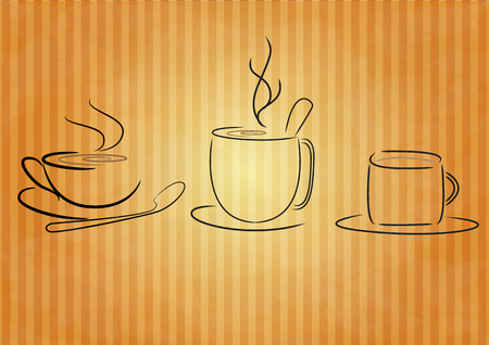 Retro Vintage Coffee Background with Typographyのイラスト素材