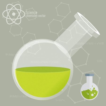 Chemical Icon with backgroundのイラスト素材