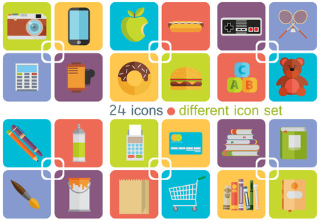 Different icon setのイラスト素材
