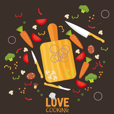 Cooking poster design. Vector illustrationのイラスト素材