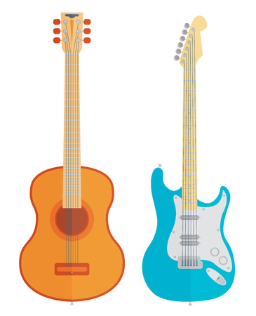 Vector guitars setのイラスト素材