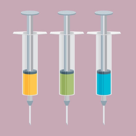 Syringe web icon setのイラスト素材