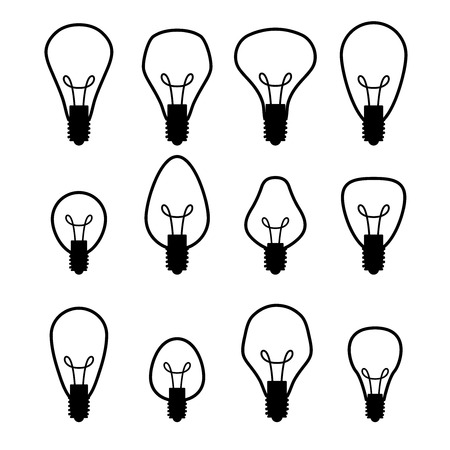 Electric bulb setのイラスト素材