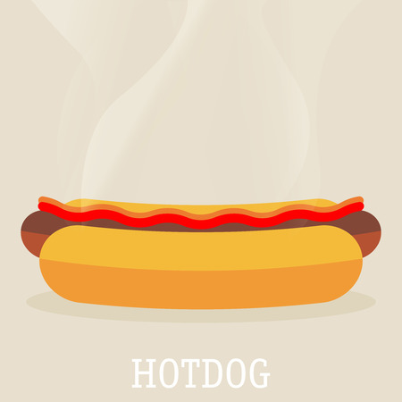 Hotdog icon great for any use. Vector EPS10.のイラスト素材