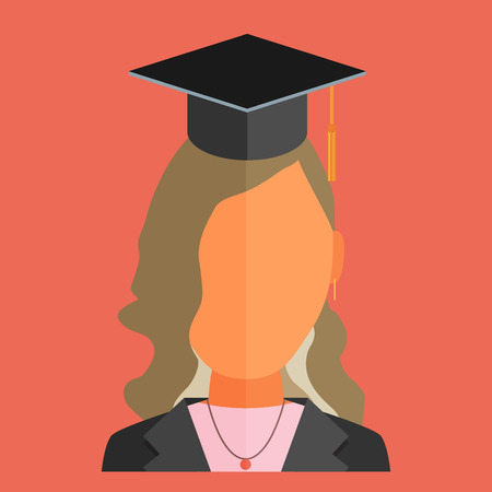 Graduating young womanのイラスト素材