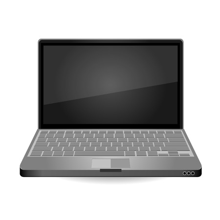 Laptop Isolated on White Background. Vector Illustration.のイラスト素材