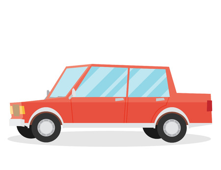Cartoon Car Isolated on White Backgroundのイラスト素材