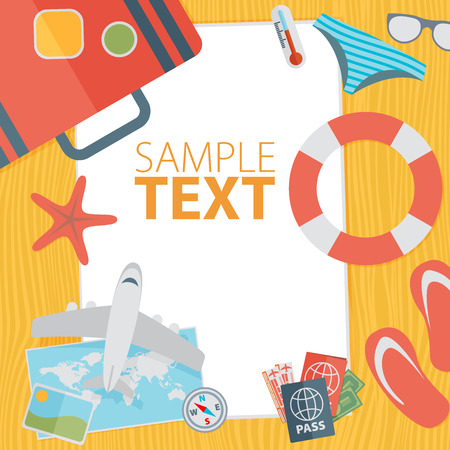 Travel background. Flat vector illustration.のイラスト素材