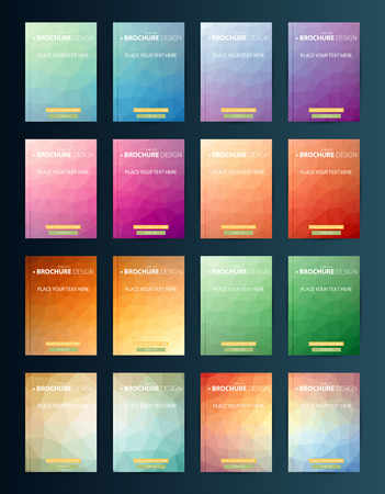 Brochure Design Template. Geometric shapes, Abstract Modern Backgrounds, Infographic Concept.Flat design. Vectorのイラスト素材