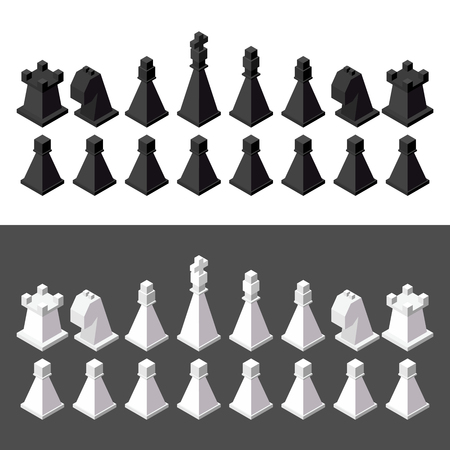 chess isometric. game isometric seriesのイラスト素材