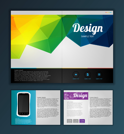 Modern abstract brochure, report or flyer design templateのイラスト素材