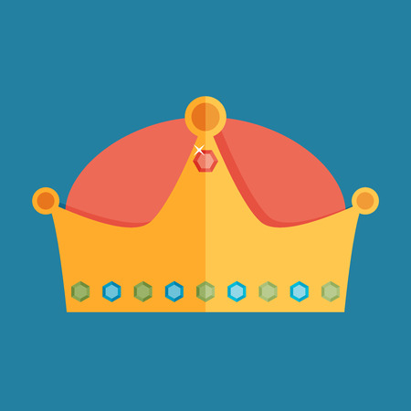 Crown Flat Iconのイラスト素材