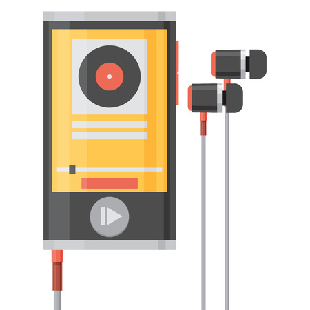 Vector Music Player. Flat style.のイラスト素材