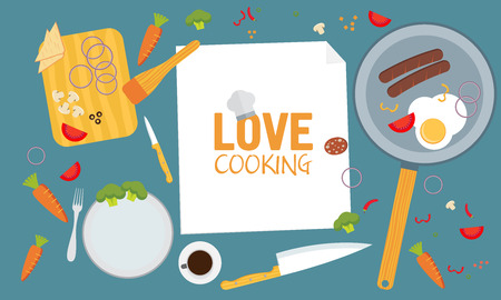 Cooking poster design. Vector illustrationのイラスト素材