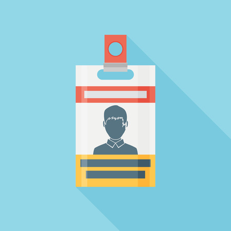 Identification card. Flat vector.のイラスト素材