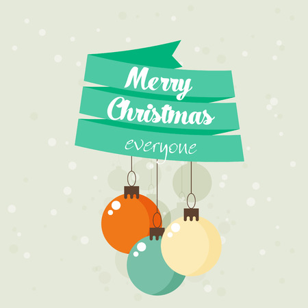 Christmas vintage greeting card. Vector illustrationのイラスト素材