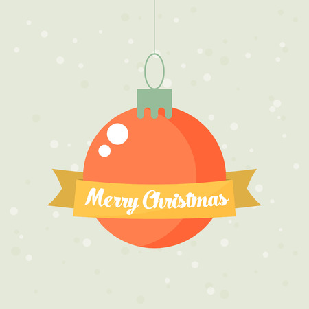 Retro decorative Christmas ball, vector Christmas cardのイラスト素材