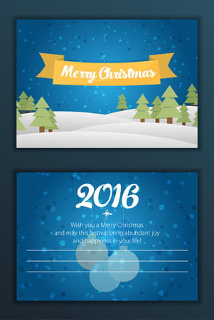 Christmas vintage greeting card. Vector illustrationのイラスト素材