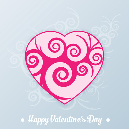 Valentines day card with heart. Vector illustration.のイラスト素材