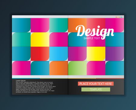Modern Vector abstract brochure, report or flyer design templateのイラスト素材