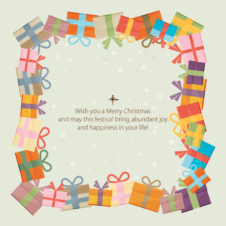 Christmas greeting card. Vector illustrationのイラスト素材