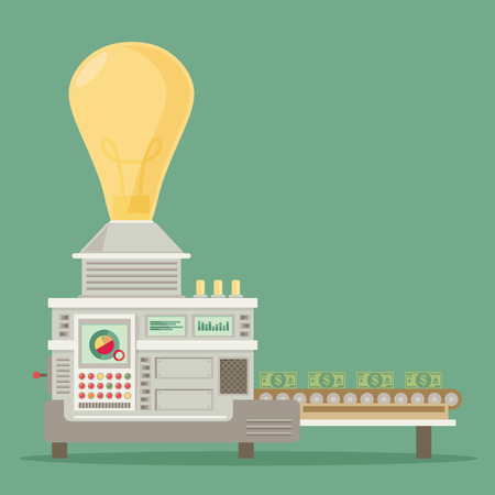 Vector idea create process of success about moneyのイラスト素材