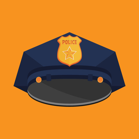 Vector Police Hat flat vector