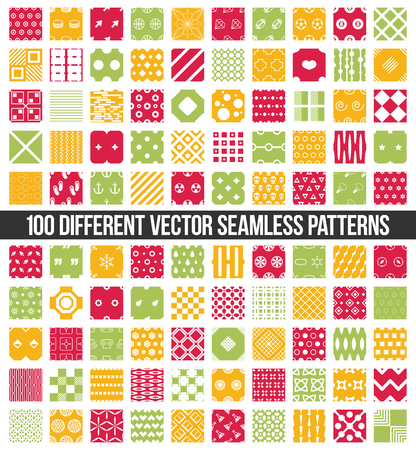 Different ornamental geometric big pattern setのイラスト素材