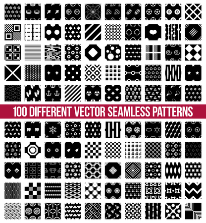 Different ornamental geometric big pattern setのイラスト素材