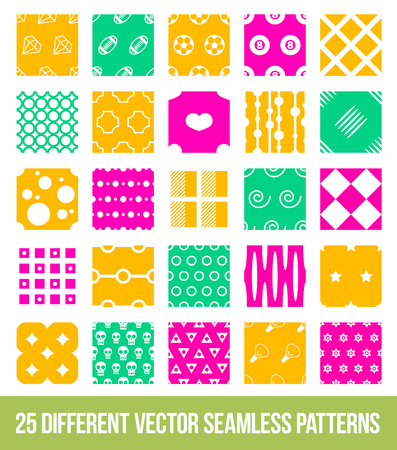 Different ornamental geometric big pattern setのイラスト素材