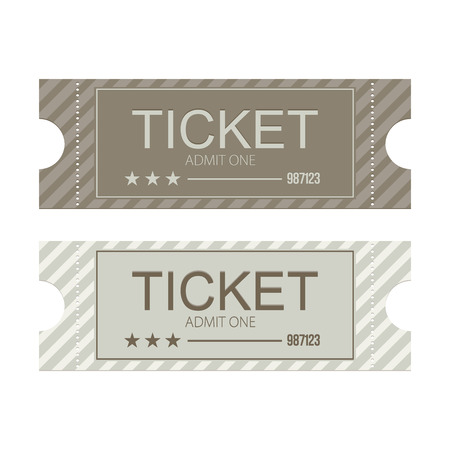 Tickets icon. Flat design. Vector illustrationのイラスト素材