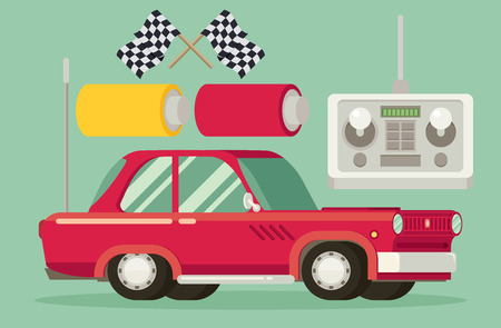 Toy car with remote controlのイラスト素材