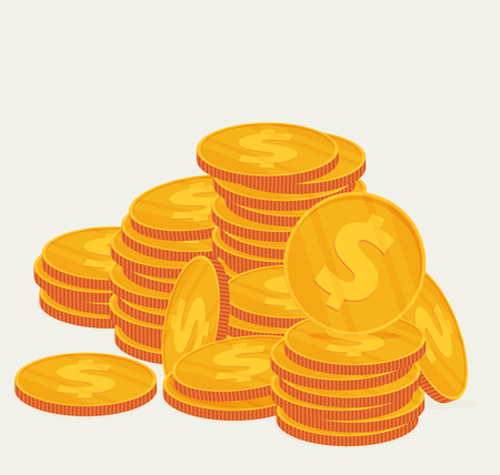 Coins icon. Vector illustrationのイラスト素材