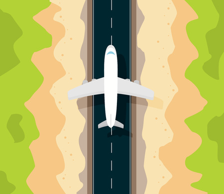 Travel vector illustration in a flat style.World travel banner.Air tourism.Summer holidays, vacation.のイラスト素材