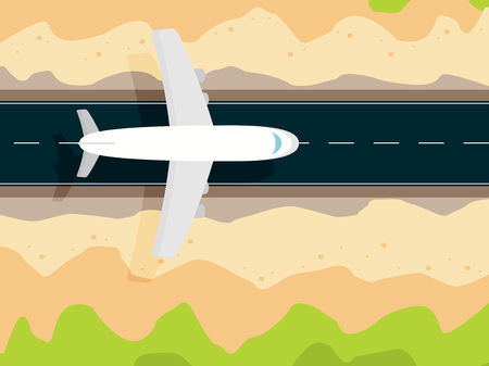 Travel vector illustration in a flat style.World travel banner.Air tourism.Summer holidays, vacation.のイラスト素材