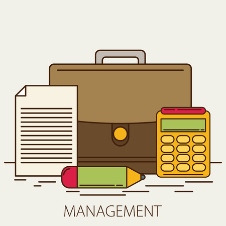 Vector illustration of management flat design concept.のイラスト素材
