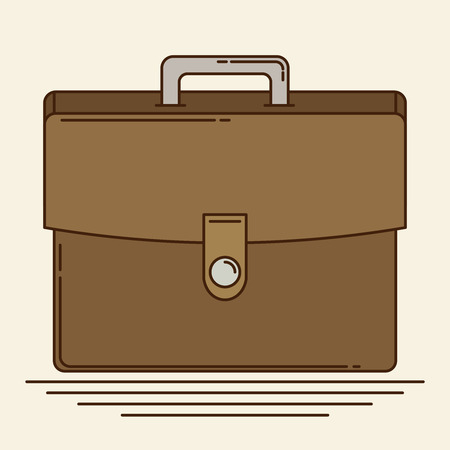 Briefcase flat icon. Briefcase flat icon vector.のイラスト素材