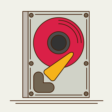 Hard drive disk. Flat iconのイラスト素材