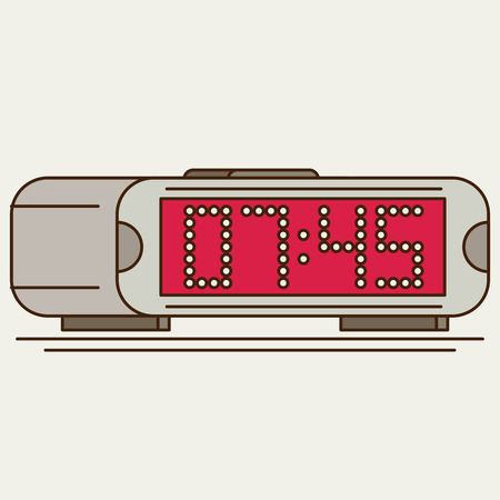 Digital clock. Flat iconのイラスト素材