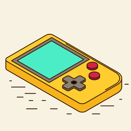 Old Gadget. Isometric flat icon.のイラスト素材