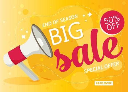 Vector flat Sale bannerのイラスト素材
