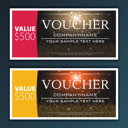 Gift voucher templateのイラスト素材