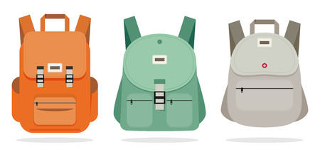 Schoolbag flat illustration. Bag for school.