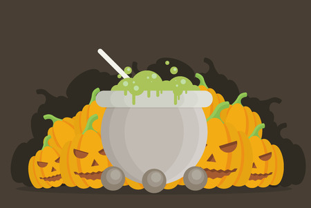 Halloween cartoon background.のイラスト素材
