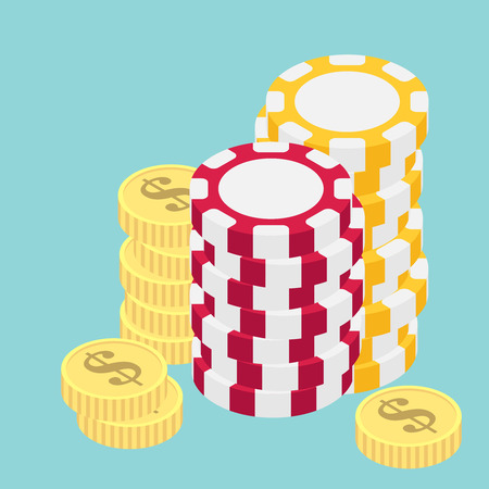 Vector Stacks of Casino Chips Iconのイラスト素材