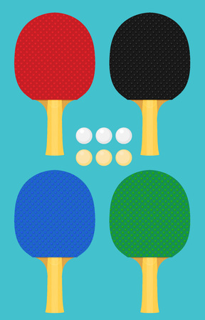 Table tennis flat vector.のイラスト素材