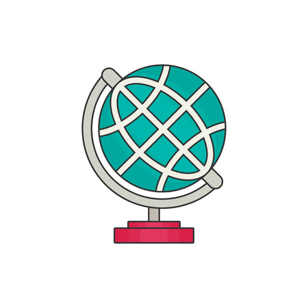 Globe flat vectorのイラスト素材